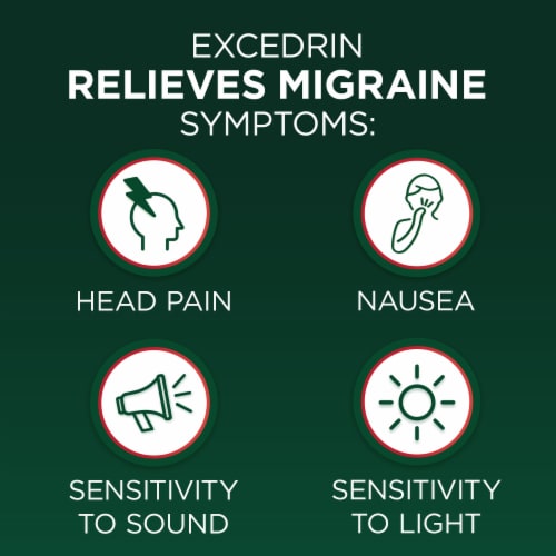 Excedrin Migraine Migraine Headache Relief Caplets Perspective: bottom
