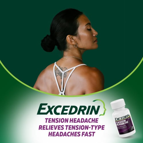 Excedrin Tension Headache Relief Without Aspirin Caplets Perspective: bottom