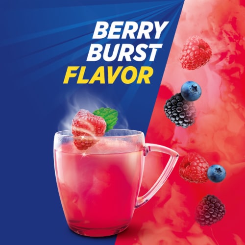 Theraflu Daytime Severe Cold Relief Powder Berry Burst Flavor Perspective: bottom