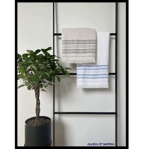 Agora of Smyrna - Premium Turkish Bath Towel, Cotton & Bamboo Blend Turkish Bath Towels Perspective: bottom