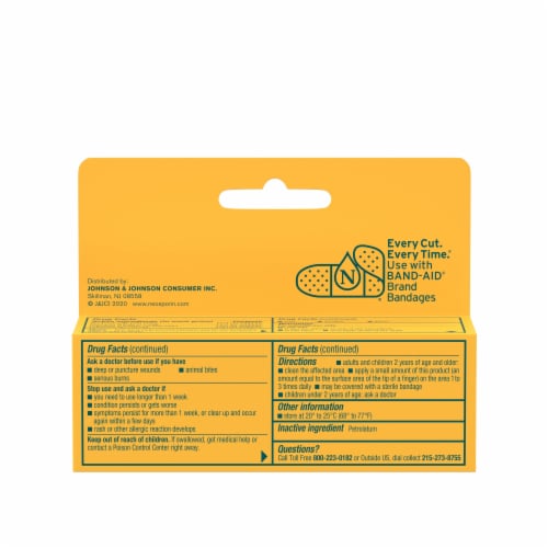 Neosporin + Pain Relief Dual Action Topical Antibiotic Ointment Perspective: bottom