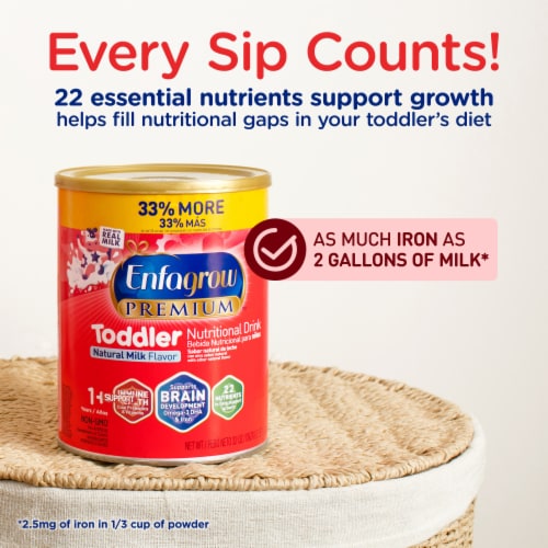 Enfagrow NeuroPro with Prebiotics & Non-GMO Toddler Nutritional Drink Perspective: bottom