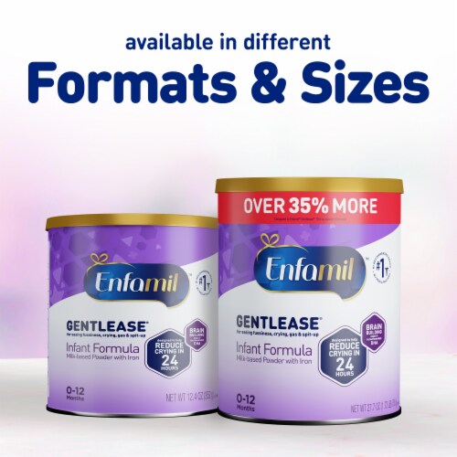 Enfamil Gentlease Milk-Based Powder with Iron Baby Formula Perspective: bottom
