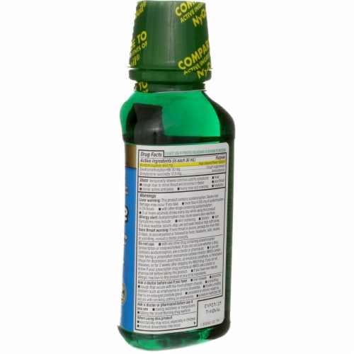 GoodSense Acetaminophen Nighttime Cold & Flu Relief Liquid, Original, 12 fl oz Perspective: bottom