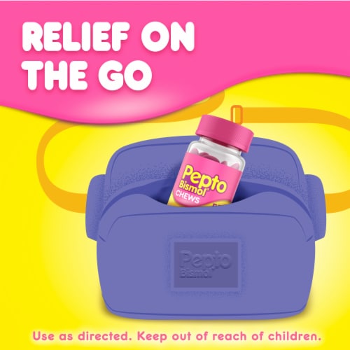 Pepto Bismol Chews Chewable Tablets Perspective: bottom