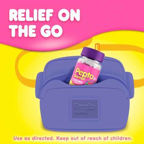 Pepto-Bismol® Berry Mint Chews Perspective: bottom