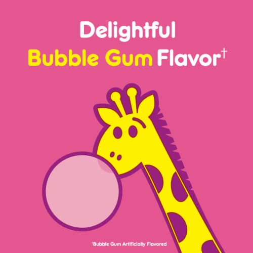 Pepto Bismol Kids Bubble Gum Flavored Gummies Perspective: bottom