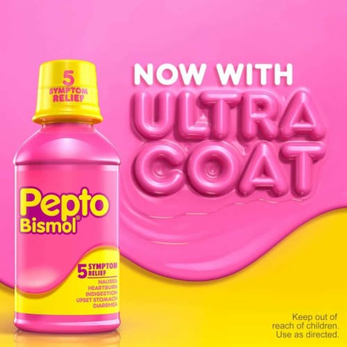 Pepto Bismol Original Multi-Symptom Relief Liquid Perspective: bottom