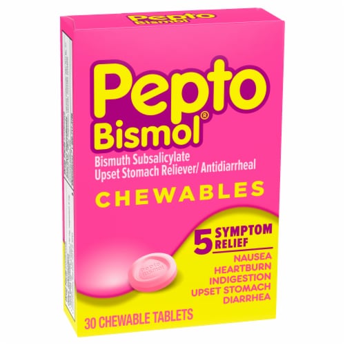 Pepto Bismol Chewable Tablets Perspective: bottom