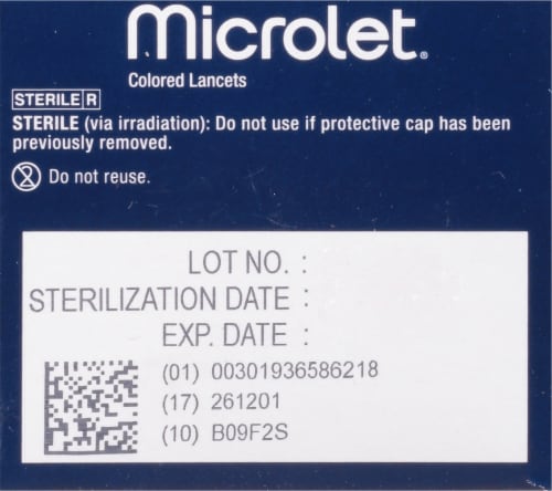Microlet Colored Lancets Perspective: bottom
