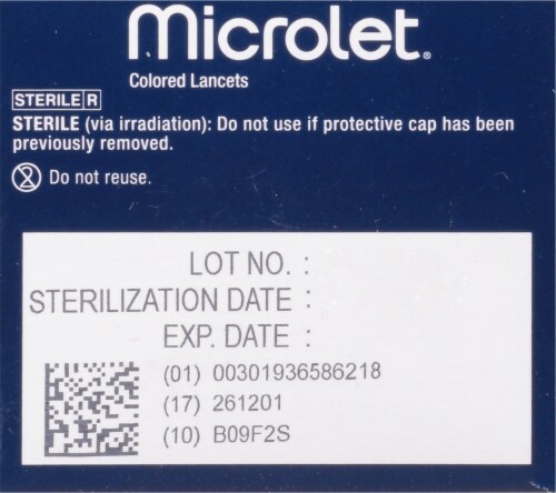 Microlet Colored Lancets Perspective: bottom