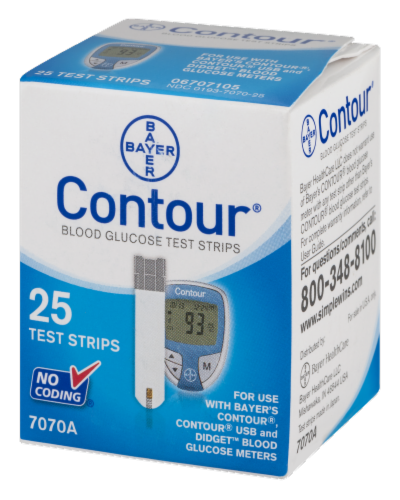 Contour Blood Glucose Test Strips Perspective: bottom