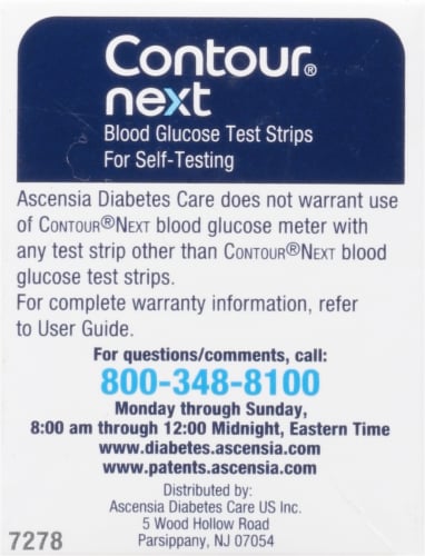 Contour Next Blood Glucose Test Strips Perspective: bottom