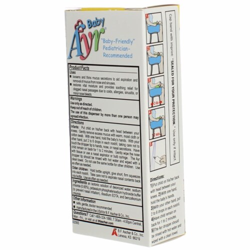 Baby Ayr® Saline Nose Spray/Drops Perspective: bottom