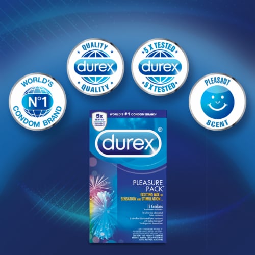Durex® Pleasure Pack Condoms Perspective: bottom