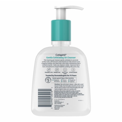 Cetaphil Gentle Exfoliating SA Cleanser, Salicylic Acid Cleanser for All Skin Types Perspective: bottom