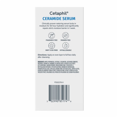 Cetaphil Ceramide Serum, Lightweight Serum for All Skin Types with Ceramides, CICA & Allantoin Perspective: bottom