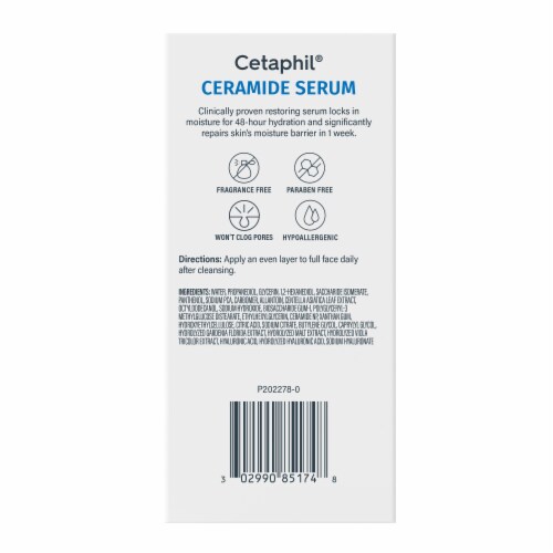 Cetaphil Ceramide Serum, Lightweight Serum for All Skin Types with Ceramides, CICA & Allantoin Perspective: bottom