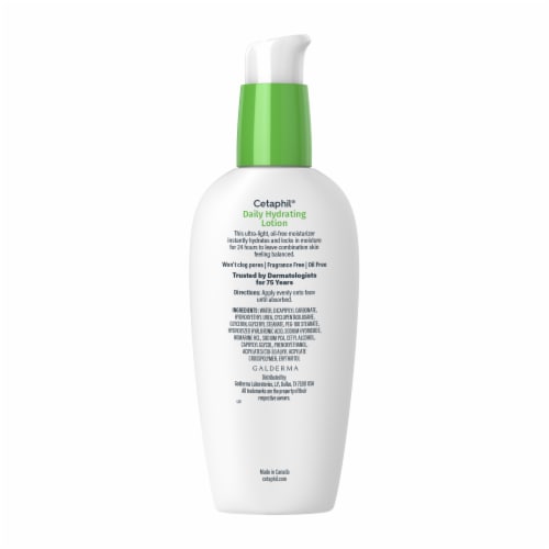 Cetaphil Daily Hydrating Lotion, Face Lotion with Hyaluronic Acid Perspective: bottom