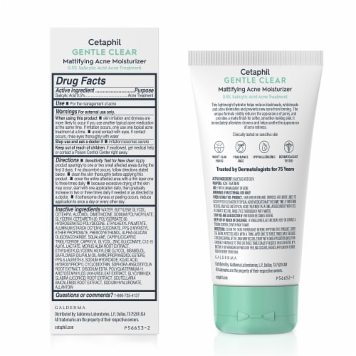 Cetaphil® Gentle Clear Mattifying Acne Moisturizer Perspective: bottom