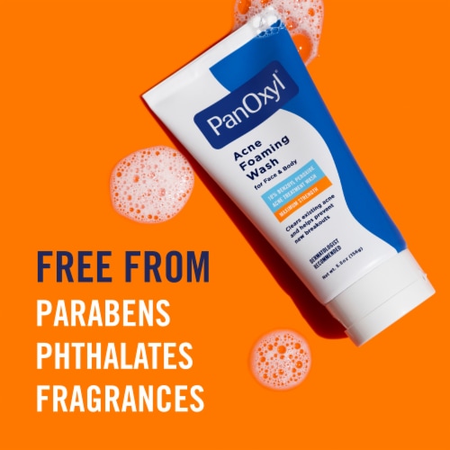 PanOxyl® 10% Benzoyl Peroxide Acne Foaming Wash Clears and Prevents Acne Maximum Strength Perspective: bottom
