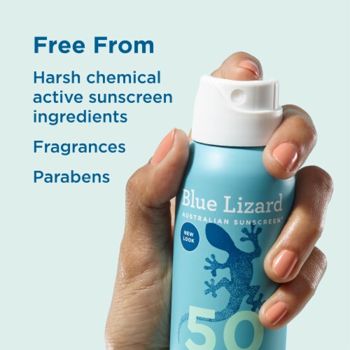 Blue Lizard Sensitive SPF 50 Mineral-Based Sunscreen Spray, Broad Spectrum, All Ages, 5 oz Perspective: bottom