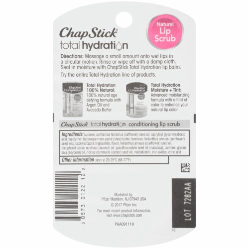 ChapStick Total Hydration Sugar Plum Conditioning Lip Scrub Jar Perspective: bottom