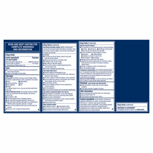 Advil PM Pain Reliever and Nighttime Sleep Aid Ibuprofen Pain Relief Perspective: bottom