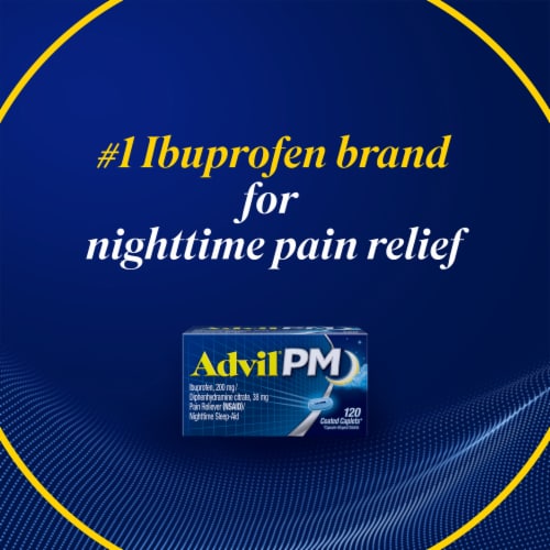 Advil PM Pain Reliever and Nighttime Sleep Aid Ibuprofen Perspective: bottom