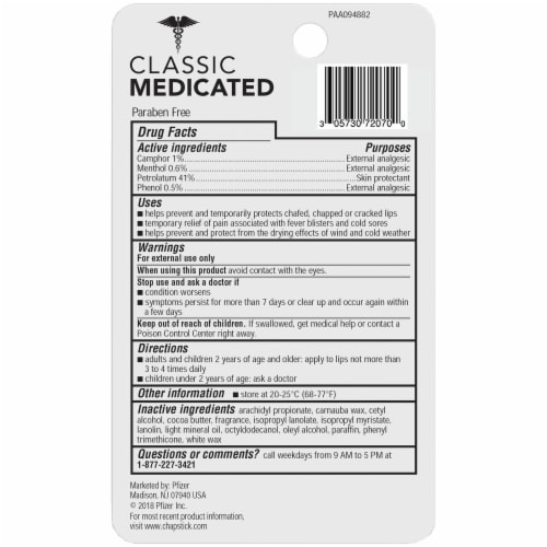 ChapStick Classic Medicated Lip Balm Tubes Perspective: bottom