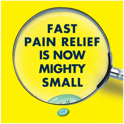 Advil Liquid-Gels minis Pain Reliever and Fever Reducer, Ibuprofen 200mg for Pain Relief Perspective: bottom