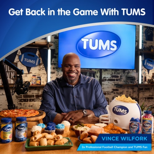TUMS Assorted Fruit Chewable Antacid Tablets Perspective: bottom