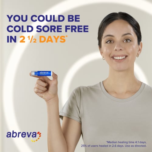 Abreva Docosanol Cold Sore Treatment Fever Blister and Cold Sore Cream Perspective: bottom