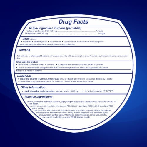 TUMS Chewy Bites Lemon & Strawberry Chewable Antacid Tablets Perspective: bottom