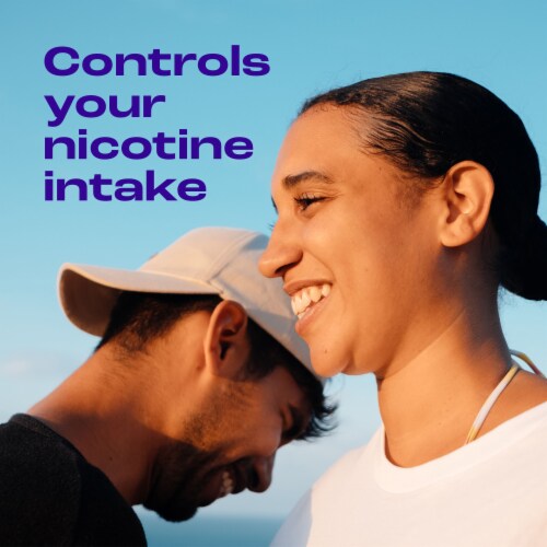 Nicorette Coated Nicotine Lozenges Stop Smoking Aid 2 mg Ice Mint Flavor Perspective: bottom