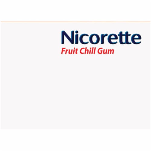 Nicorette Fruit Chill Nicotine Gum 2mg Perspective: bottom