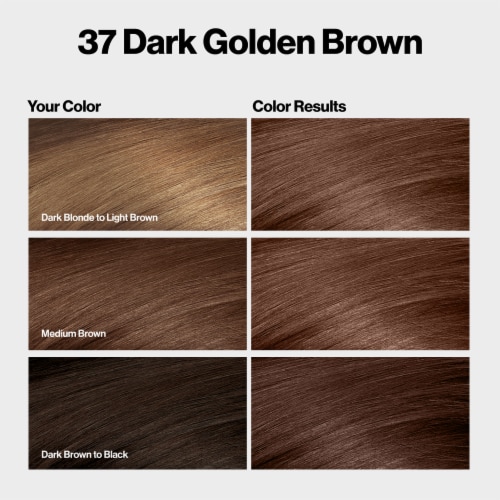 Revlon ColorSilk Permanent Hair Color with Bond Repair Complex 037 Dark Golden Brown Perspective: bottom