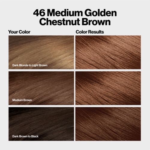 Revlon ColorSilk Permanent Hair Color with Bond Repair Complex 046 Medium Golden Chestnut Brown Perspective: bottom