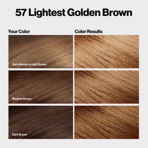 Revlon ColorSilk Permanent Hair Color with Bond Repair Complex 057 Lightest Golden Brown Perspective: bottom