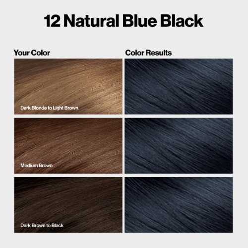 Revlon ColorSilk Permanent Hair Color with Bond Repair Complex 012 Natural Blue Black Perspective: bottom