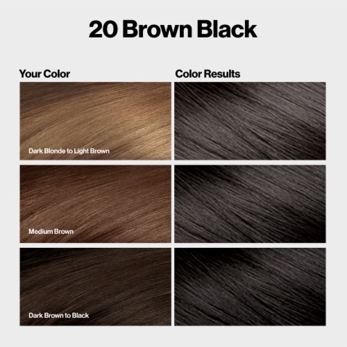 Revlon ColorSilk Permanent Hair Color with Bond Repair Complex 020 Brown Black Perspective: bottom