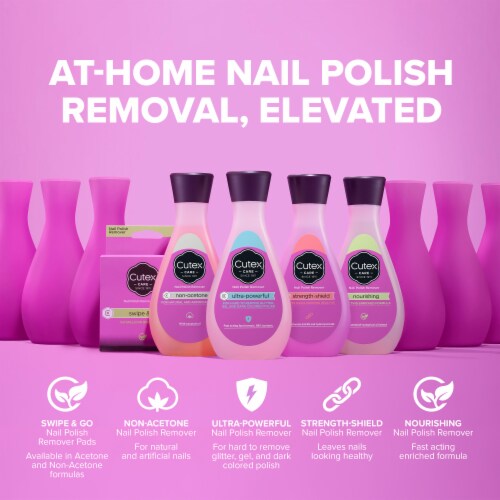 Cutex Strength Shield Nail Polish Remover Perspective: bottom