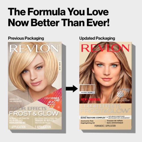 Revlon Color Effects Frost & Glow Permanent Hair Color Highlight Kit Shade 20 Blonde Perspective: bottom