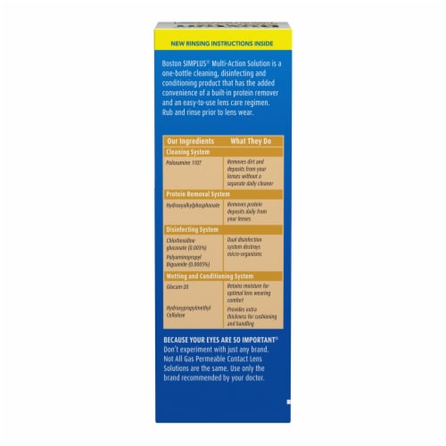 Boston SIMPLUS Multi-Action Contact Lens Solution for Gas Permeable Contact Lenses Perspective: bottom