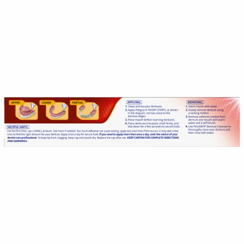 Poligrip Power Max Power Hold + Seal Denture Flavor Free Cream Perspective: bottom