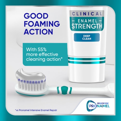Sensodyne Pronamel Clinical Enamel Strength Toothpaste, Deep Clean Perspective: bottom