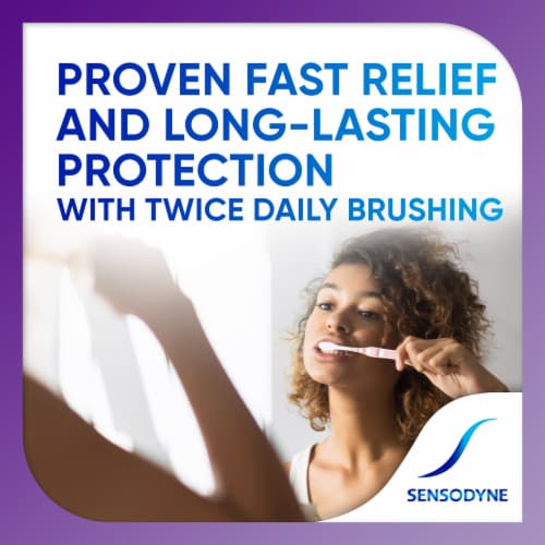 Sensodyne, Rapid Relief, Fluoride Toothpaste For Sensitive Teeth and Cavity Protection, Mint Perspective: bottom