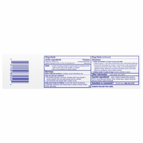Sensodyne Pronamel Daily Protection Enamel Mint Essence Toothpaste Perspective: bottom