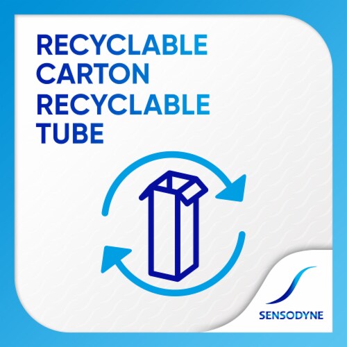 Sensodyne Extra Whitening Sensitive Whitening Toothpaste Perspective: bottom