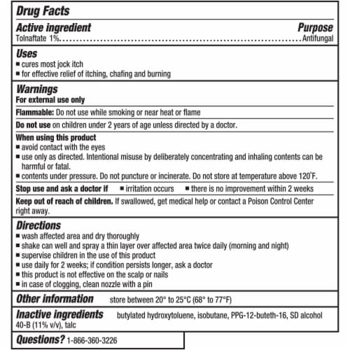 Tinactin Antifungal Treatment Jock Itch Powder Spray Perspective: bottom